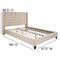 Merrick Lane Chenoa Upholstered Platform Bed with Button Tufted Headboard